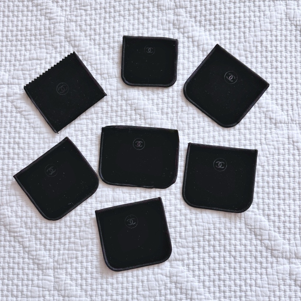 Chanel Felt Makeup Cover Pouch Bundle